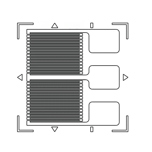 Half Bridge Double Parallel Strain Gauges 4 Tin Solder Points